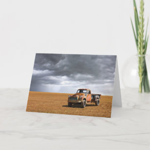 Farms   Old Truck in Field Card