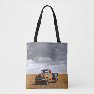 Farms Old Truck in Field Tote Bag