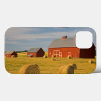 Farms | Red Barns Near Hay Bales