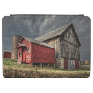 Farms   Red Wooden Barn in Michigan iPad Air Cover