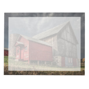 Farms Red Wooden Barn in Michigan Notepad