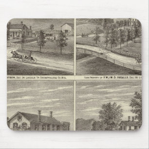 Farms, residences, stores mouse pad