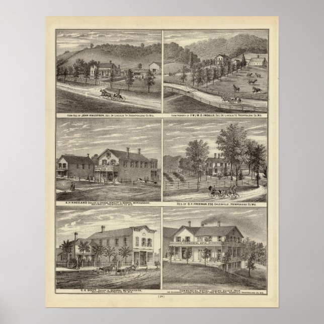 Farms, residences, stores poster (Front)