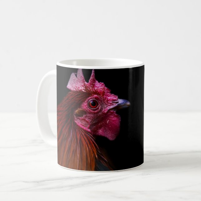 Farms | Rooster Head Shot Coffee Mug (Front Left)