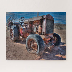 Farms   Rusty Antique Tractor Jigsaw Puzzle