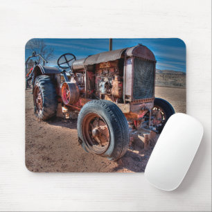 Farms Rusty Antique Tractor Mouse Pad