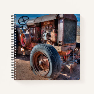 Farms Rusty Antique Tractor Notebook