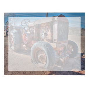 Farms Rusty Antique Tractor Notepad