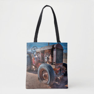 Farms   Rusty Antique Tractor Tote Bag