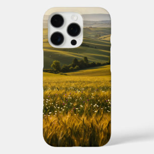 Farms scattered across rolling hills iPhone 16 pro case
