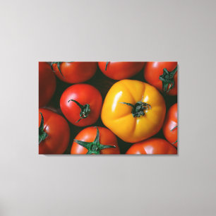 Farms Shiny Red & Yellow Tomatoes Canvas Print