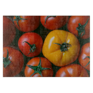 Farms Shiny Red & Yellow Tomatoes Cutting Board