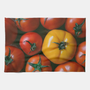 Farms Shiny Red & Yellow Tomatoes Tea Towel