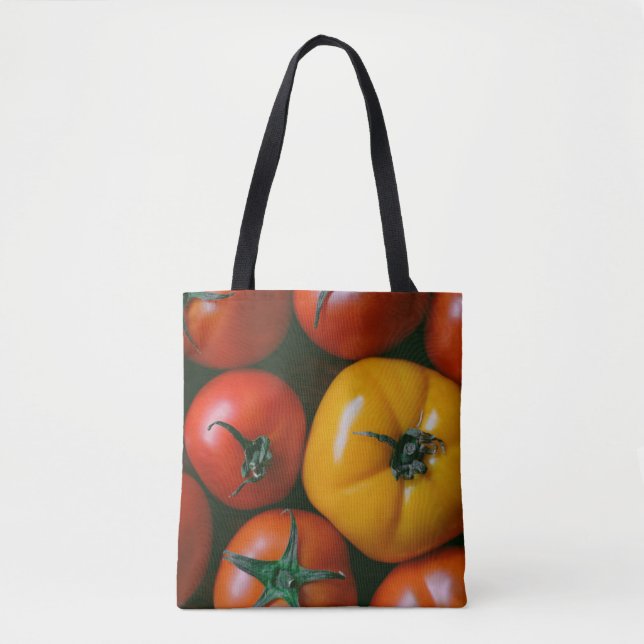Farms | Shiny Red & Yellow Tomatoes Tote Bag (Front)
