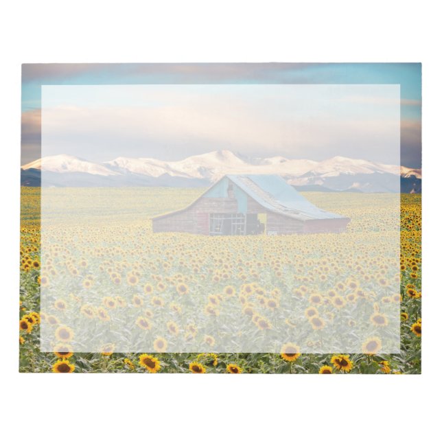 Farms | Sunflower Field Notepad (Front)