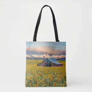 Farms   Sunflower Field Tote Bag