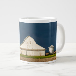 Farms   White Barn & Silo Large Coffee Mug