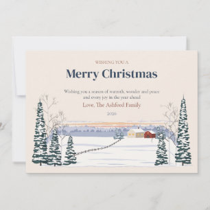 Farmstead Afterglow Family Christmas Card