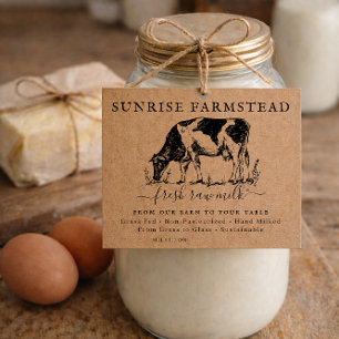 Farmstead Raw Milk Cow   Custom Farm Stamp