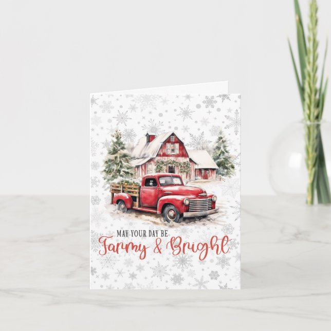 Farmy Christmas Holiday Card (Front)