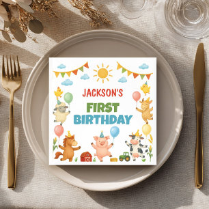 Farmyard Animals Birthday Party Napkins