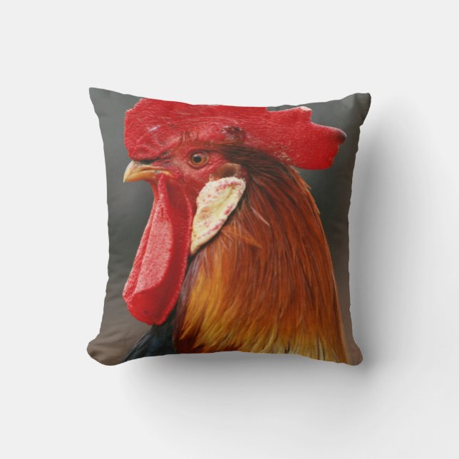 Farmyard Domestic Rooster Cushion (Front)