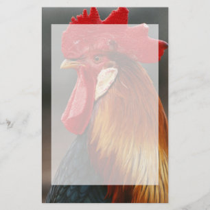 Farmyard Domestic Rooster Stationery