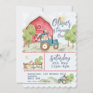 🚜🎉 Farmyard Friends Birthday Invitation 