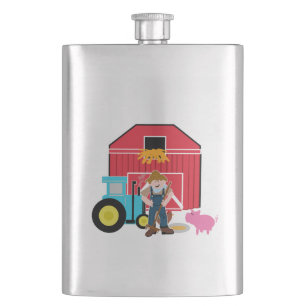 Farmyard Hip Flask