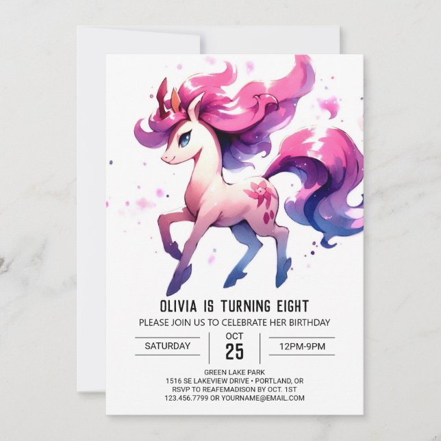 Farmyard Kids Horse Birthday Invitation (Front)