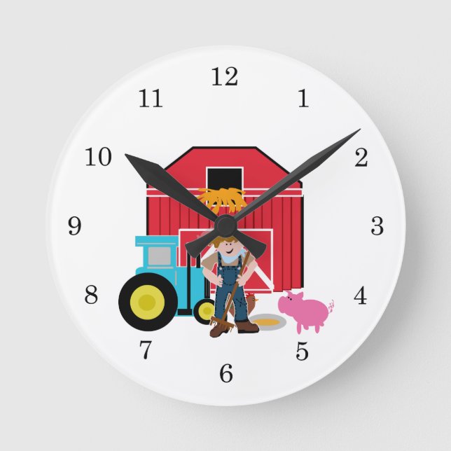 Farmyard Round Clock (Front)