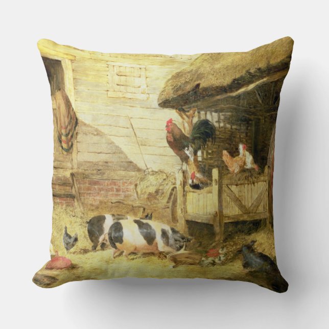 Farmyard Scene Cushion (Front)