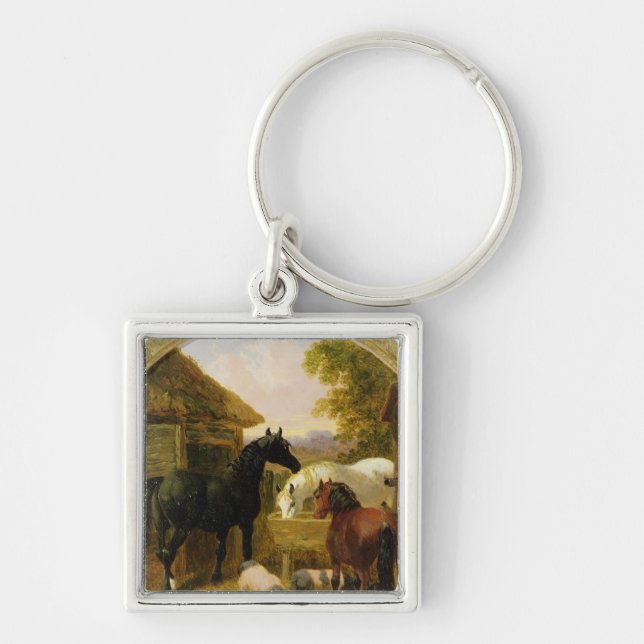 Farmyard Scene Key Ring (Front)