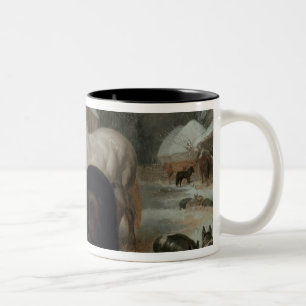 Farmyard Scene Two-Tone Coffee Mug