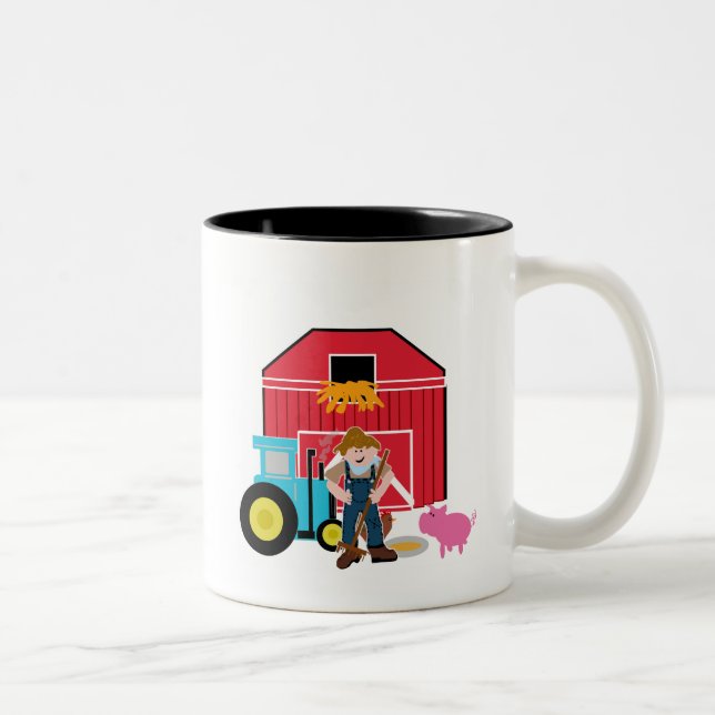 Farmyard Tshirts and Gifts Two-Tone Coffee Mug (Right)