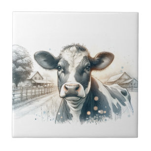 Farmyard Whispers Ceramic Tile