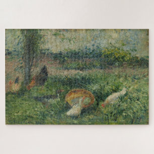 Farmyard with Chickens and Ducks by Pissarro Jigsaw Puzzle