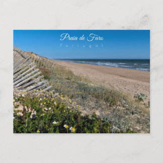 Faro Beach Dunes - Portugal Postcard