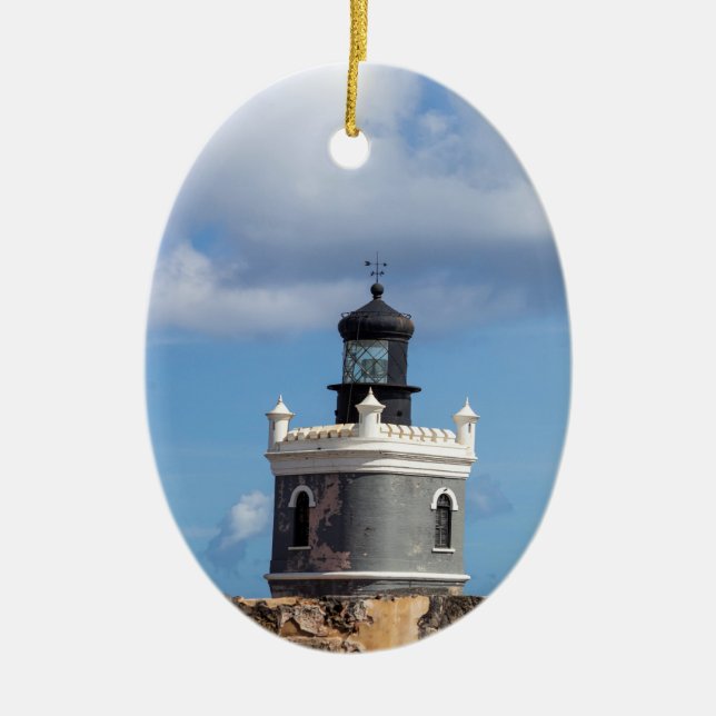Faro Lighthouse Ceramic Ornament (Front)