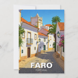 Faro Portugal Algarve Travel Holiday Card
