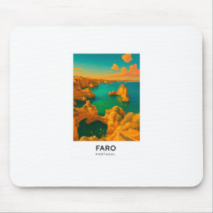 Faro - Portugal Travel Poster Mouse Pad