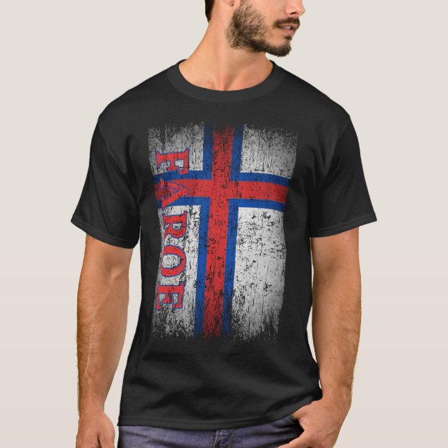 Faroe Flag Gift Women Men Children Faroe Retro T-Shirt (Front)