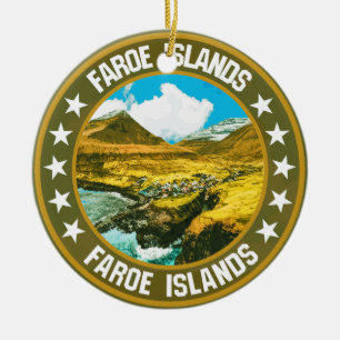Faroe Islands Ceramic Ornament