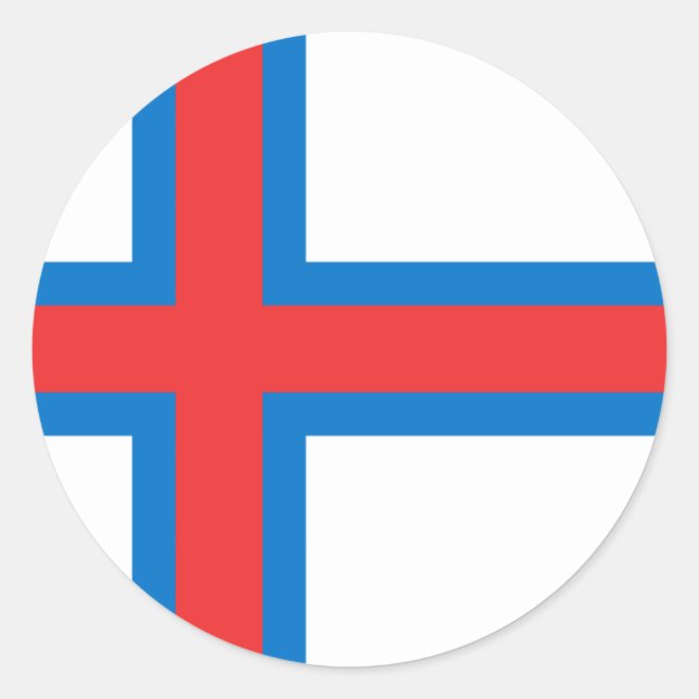 faroe islands classic round sticker (Front)