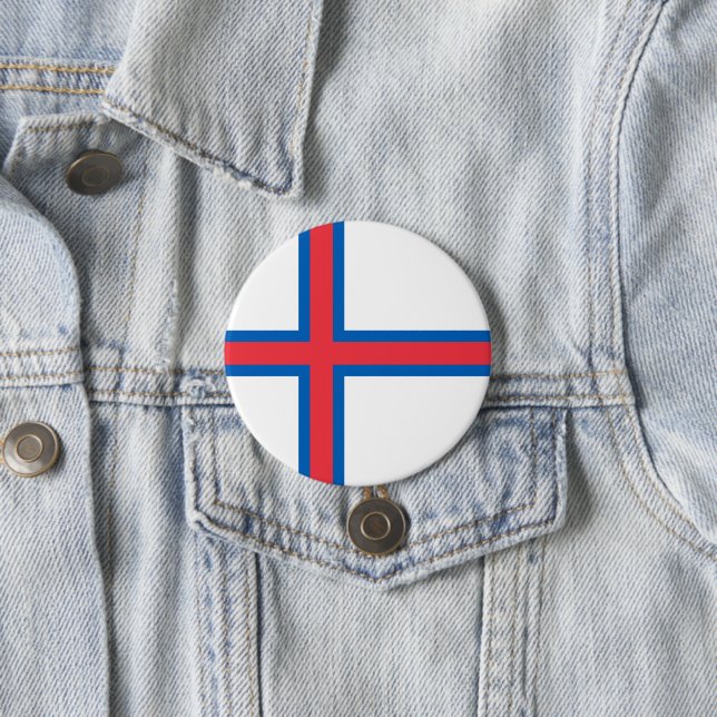 Faroe Islands flag 7.5 Cm Round Badge (In Situ)