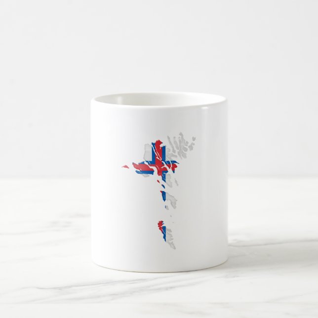 Faroe Islands flag and map Coffee Mug (Center)