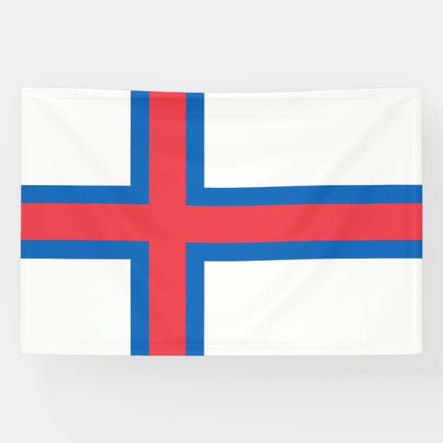 Faroe Islands Flag Banner (Horizontal)