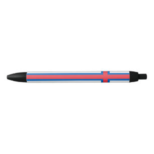 Faroe Islands Flag Black Ink Pen