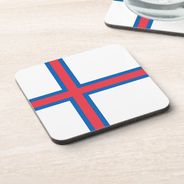 Faroe Islands flag Coaster (Left Side)