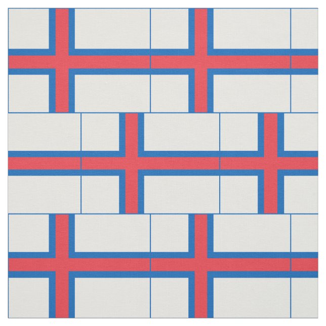Faroe Islands Flag Fabric (Swatch)